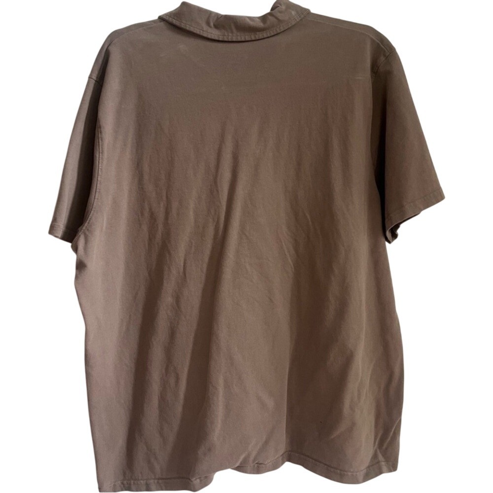 Goodfellow Short Sleeve Polo Shirt Mens XXL Light Brown Vintage Soft Cotton - Picture 2 of 8
